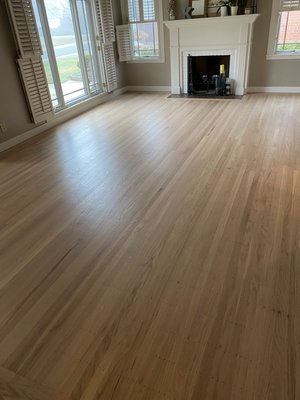 Land park Refinish job - 80 year old 5/16 Red oak flooring brought back to life ! Classic seal Color and 3 coats of Bona satin Finish . Land park Refinish job - 80 year old 5/16 Red oak flooring brought back to life ! Classic seal Color and 3 coats of Bona satin Finish .