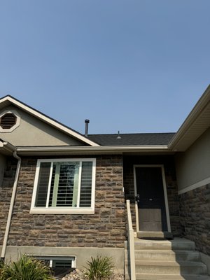 Asphalt Shingle Roof Repair - Just finished up a quick and easy roof repair on a home in Kaysville. A strip of asphalt shingles had been blown off in the wind and hail storm. If you'd like a free roof inspection to ensure everything is winter ready or just to make sure you have no damage from the recent storms, call us now at (801) 367-7554. Asphalt Shingle Roof Repair - Just finished up a quick and easy roof repair on a home in Kaysville. A strip of asphalt shingles had been blown off in the wind and hail storm. If you'd like a free roof inspection to ensure everything is winter ready or just to make sure you have no damage from the recent storms, call us now at (801) 367-7554.