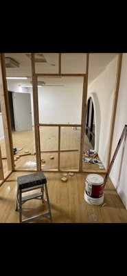 All handy work will do it all!) - We did insulation, install framing, drywall,paint and primer also did tile work!