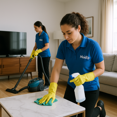HouseCleaning - At MaidUp Cleaning Services, we specialize in professional house cleaning tailored to meet your unique needs. Whether it's a one-time deep cleaning, recurring housekeeping, or a move-in/move-out service, our experienced team ensures every corner of your home sparkles. We bring our own eco-friendly products and top-tier equipment to deliver high-quality results every time. Serving Beverly Hills, Los Angeles, and nearby areas, we’re known for our attention to detail, reliability, and exceptional customer service. Let us help you maintain a clean, healthy, and stress-free home.