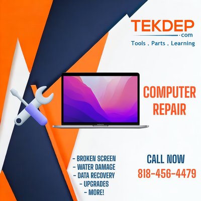 Mac and PC Repair - We specialize in fixing a wide range of computer, phone, and tablet issues, from hardware repairs to software troubleshooting. Trust our experienced team to get your devices back in working order.
Call Today!
Gadgets, Parts, Tools, and Tips at TEKDEP.COM Mac and PC Repair - We specialize in fixing a wide range of computer, phone, and tablet issues, from hardware repairs to software troubleshooting. Trust our experienced team to get your devices back in working order.
Call Today!
Gadgets, Parts, Tools, and Tips at TEKDEP.COM