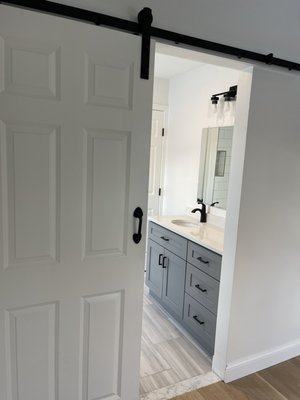 Suite Bathroom Addition - Customer hired us to cut wall open and build a bathroom to make a suite style bedroom in their home. Suite Bathroom Addition - Customer hired us to cut wall open and build a bathroom to make a suite style bedroom in their home.