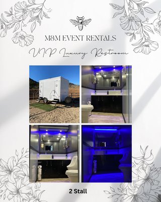 Luxury Restrooms - Book a Luxury Restrooms for your guests!
Perfect for a venue or backyard wedding. Luxury Restrooms - Book a Luxury Restrooms for your guests!
Perfect for a venue or backyard wedding.