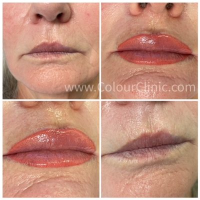 Lip Blush Tattoo - Our lip blush tattoo procedure begins with a consultation where we determine your desired look and consider each client's individual needs.
We the measure our and trace the pattern for your new look as seen in the photos.
Afterword we begin the initial procedure tattooing the area adding definition and color. This procedure costs $899.99
Finialy, after 8 weeks we have a follow up/touch up/ perfection visit to ensure that you come out satisfied with the final product. This visit costs $99.99 Lip Blush Tattoo - Our lip blush tattoo procedure begins with a consultation where we determine your desired look and consider each client's individual needs.
We the measure our and trace the pattern for your new look as seen in the photos.
Afterword we begin the initial procedure tattooing the area adding definition and color. This procedure costs $899.99
Finialy, after 8 weeks we have a follow up/touch up/ perfection visit to ensure that you come out satisfied with the final product. This visit costs $99.99
