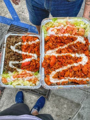 Platters! - Our platters include: lamb, chicken, mix, falafel, and fish!