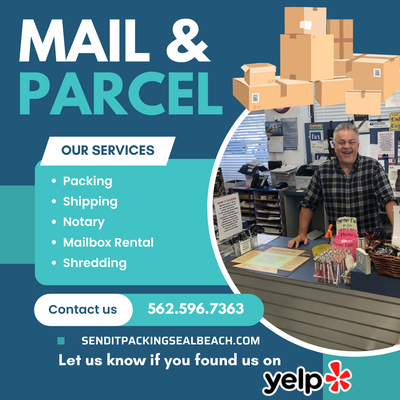 Mail & Parcel Center | Locally Owned & Operated - Shipping Packing Notary Shredding Mailbox Rental Locally Owned and Operated Shipping and Packing Center. Skip the post office and Send It! Mail & Parcel Center | Locally Owned & Operated - Shipping Packing Notary Shredding Mailbox Rental Locally Owned and Operated Shipping and Packing Center. Skip the post office and Send It!