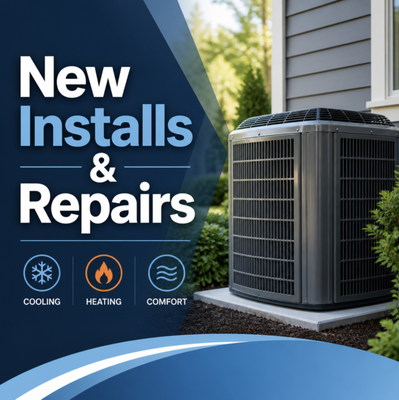 HVAC Repairs and Installs - Upgrade or restore comfort in your home or business with our expert HVAC new installs and repair services. Whether you need a high-efficiency system installed or fast, reliable repairs to get back up and running, our experienced team is here to help. We’re dedicated to top-quality workmanship, fair pricing, and honest service for every customer. Contact us today to schedule your install or repair +17065120175 HVAC Repairs and Installs - Upgrade or restore comfort in your home or business with our expert HVAC new installs and repair services. Whether you need a high-efficiency system installed or fast, reliable repairs to get back up and running, our experienced team is here to help. We’re dedicated to top-quality workmanship, fair pricing, and honest service for every customer. Contact us today to schedule your install or repair +17065120175