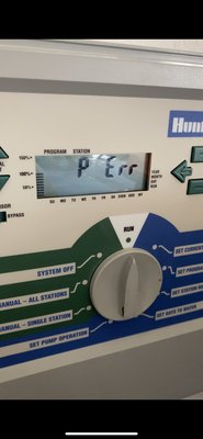 Timer error message - Error message indicated vault in master valve. Solenoid replaced and problem resolved. Timer error message - Error message indicated vault in master valve. Solenoid replaced and problem resolved.