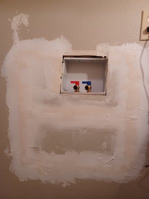 Drywall Repair - This customer asked me to come and finish, texture, and paint their drywall after having someone else patch it. We first sanded down the pat Drywall Repair - This customer asked me to come and finish, texture, and paint their drywall after having someone else patch it. We first sanded down the pat