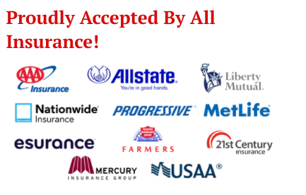 Proudly Accepted By All Insurance! - We proudly work with all our customers insurance companies. We arrive to make sure that our customers are only liable for their deductible. In some cases we can even offer deductible assistance!