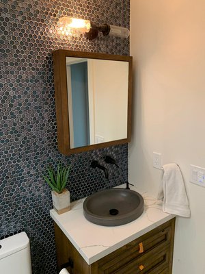 Bathroom remodel - Gutted the bathroom to this beautiful remodel