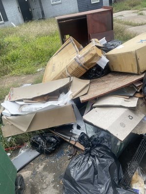 Junk Removal in Katy. - Handymen Junk Removal stepped in, efficiently clearing out the clutter and even cutting the grass, leaving the yard clean and refreshed.