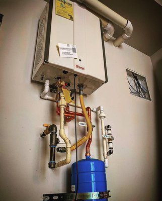 Tankless water heater installation. - This homeowner, is thrilled with his new high-efficiency heat pump and tankless water heater. Since the upgrade, his home stays consistently comfortable year-round, his energy bills have noticeably dropped, and he’s impressed by how quietly and efficiently both systems run. He especially loves the endless hot water for his family and the immediate savings he’s seen. They said it was one of the smartest investments he’s made and recommends it to anyone looking to improve comfort and cut utility costs. Tankless water heater installation. - This homeowner, is thrilled with his new high-efficiency heat pump and tankless water heater. Since the upgrade, his home stays consistently comfortable year-round, his energy bills have noticeably dropped, and he’s impressed by how quietly and efficiently both systems run. He especially loves the endless hot water for his family and the immediate savings he’s seen. They said it was one of the smartest investments he’s made and recommends it to anyone looking to improve comfort and cut utility costs.