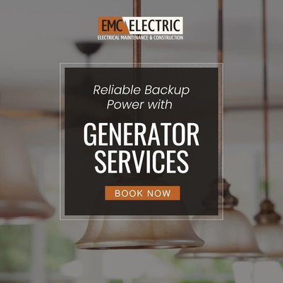 Generator Installation - Guarantee uninterrupted power supply during outages with professional generator installation services from EMC Electric. Our certified electricians install and service a wide variety of generator models, offering dependable backup power solutions for your home or business. Our offerings comprise new installations, routine upkeep, and swift emergency repairs, all designed to maintain the smooth operation of your electrical systems.

Boasting over 27 years in the field, EMC Electric stands as your go-to authority for all generator-related needs. We commit to the highest standards of safety and excellence, employing premium materials and cutting-edge methods to provide outstanding service.