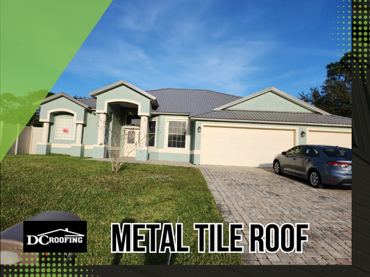 Metal Tile Roof - Melbourne, FL - Check out our latest metal tile roof project! At DC Roofing, we combine durability and style to give your home a roof that's built to last and designed to impress. From start to finish, we focus on quality craftsmanship and customer satisfaction. Ready for a metal tile roof upgrade in Melbourne, FL? Contact us today!