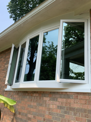Bow Window Installation - Out with the original 1960’s windows
In with energy-efficient performance, modern style, and a stunning new bow window to completely transform the front elevation.