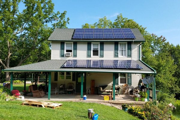 Solar Installation in Bloomsburg, PA - This homeowner of Bloomsburg, PA is the proud owner of a wonderful photovoltaic system installed by Green Home Systems. GHS helped with the entire solar process which began with a free solar consultation to review the home's annual kilowatt consumption. The next step was to design their solar energy system to meet their energy needs, effectively supplanting the home's dependency on the utility company. Finally, with the choice of numerous financing options and a staff of experienced project managers assisting the homeowner every step of the way, they are now able to harness renewable energy efficiently and independently. Another home has successfully gone green with GHS!