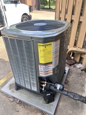 Newly R454-B Trane Heat pump and Air Handler - We installed this TRANE Heat pump/Air Handler for our customer.