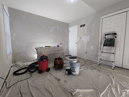 Bedroom in Schererville - Adding color to grandma's room. Bedroom in Schererville - Adding color to grandma's room.