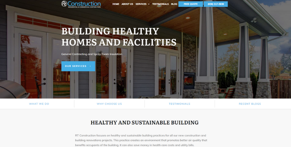RT Construction - Clarified their message using the StoryBrand SB7 Framework. Redesigned the website 

Provide full digital marketing support: Google Pay-Per-Click ads, Search Engine Optimization, Social Media, Blog and Hub Page writing, Press Releases, Video Creation Services, and an automated lead capture system.
