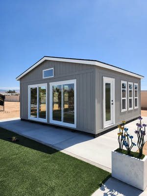 20x20' Backyard Gym Shed with Sliding Glass Doors and Multiple Windows - Take a look at this incredible 20x20 custom Super Shed we built for a client in San Bernardino County, California. Designed as the ultimate backyard gym shed, this building combines strength, style, and functionality.
This custom gym shed features two sliding glass patio doors, a full-lite house door, and multiple windows to maximize natural light and create an open, modern feel. We also built this shed with 9-foot walls and a vaulted ceiling to make the space feel large, airy, and comfortable while helping keep temperatures cooler.
Because this building was designed for heavy gym equipment and daily use, we upgraded the floor system with 12-inch on-center floor joists and 1 1/8-inch thick plywood flooring for superior strength and durability.
At Shed World, we specialize in custom gym sheds, backyard studios, home gyms, office sheds, and custom storage buildings built to any size or specification. From modern backyard retreats to heavy-duty specialty sheds, we build it on-site and build to last.
If you’re looking for a custom gym shed builder or backyard shed builder in Southern California, Shed World can bring your vision to life. 20x20' Backyard Gym Shed with Sliding Glass Doors and Multiple Windows - Take a look at this incredible 20x20 custom Super Shed we built for a client in San Bernardino County, California. Designed as the ultimate backyard gym shed, this building combines strength, style, and functionality.
This custom gym shed features two sliding glass patio doors, a full-lite house door, and multiple windows to maximize natural light and create an open, modern feel. We also built this shed with 9-foot walls and a vaulted ceiling to make the space feel large, airy, and comfortable while helping keep temperatures cooler.
Because this building was designed for heavy gym equipment and daily use, we upgraded the floor system with 12-inch on-center floor joists and 1 1/8-inch thick plywood flooring for superior strength and durability.
At Shed World, we specialize in custom gym sheds, backyard studios, home gyms, office sheds, and custom storage buildings built to any size or specification. From modern backyard retreats to heavy-duty specialty sheds, we build it on-site and build to last.
If you’re looking for a custom gym shed builder or backyard shed builder in Southern California, Shed World can bring your vision to life.