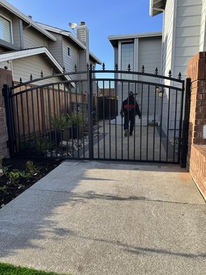 ORNAMENTAL GATE - A gate has been requested by the client for their new patio. We are in the process of fabricating a gate that is both suitable for the patio and embodies a contemporary design ORNAMENTAL GATE - A gate has been requested by the client for their new patio. We are in the process of fabricating a gate that is both suitable for the patio and embodies a contemporary design