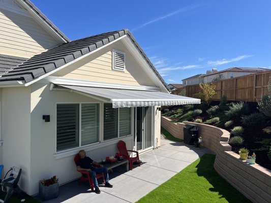 Retractable Awning - Add shade to your home this Summer ☀️
Schedule a FREE at home consultation today.
✅ Locally owned & manufactured in Goleta
✅ Custom sizes made to cover your preferred shaded needs
✅ Choose from 100's of beautiful Sunbrella fabric swatches Retractable Awning - Add shade to your home this Summer ☀️
Schedule a FREE at home consultation today.
✅ Locally owned & manufactured in Goleta
✅ Custom sizes made to cover your preferred shaded needs
✅ Choose from 100's of beautiful Sunbrella fabric swatches