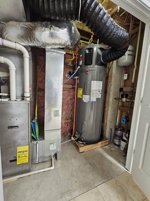 Boiler Room - The former client asked to help to install water leak sensors and add air exhaust pipe to his new hybrid water boiler. Interesting project that required precise work! Good result! Boiler Room - The former client asked to help to install water leak sensors and add air exhaust pipe to his new hybrid water boiler. Interesting project that required precise work! Good result!