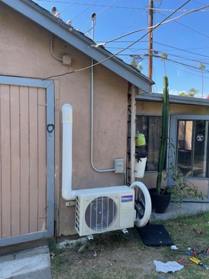 Mini Split AC Installation - Mini Split AC is the best non-invasive system for your home because there is no ductwork to trap dust and bacteria. This system gives you the ability to turn on heat or AC in any part of the home individually, which cuts down on power consumption. It is quiet and thanks to the Inverter Technology, it is far more efficient than your standard AC units.
I have installed many different applications of Mini Split systems - From whole house solutions or single applications for the garage, office or ADU.
Also, because I am also a licensed electrician, I can do the electrical portion of the installation as well. This will reduce your costs further.
Ask us about AIR SOURCE HEAT PUMPS TAX CREDIT, where you can save up to $2000 on the purchase and installation of your new mini split solution. Mini Split AC Installation - Mini Split AC is the best non-invasive system for your home because there is no ductwork to trap dust and bacteria. This system gives you the ability to turn on heat or AC in any part of the home individually, which cuts down on power consumption. It is quiet and thanks to the Inverter Technology, it is far more efficient than your standard AC units.
I have installed many different applications of Mini Split systems - From whole house solutions or single applications for the garage, office or ADU.
Also, because I am also a licensed electrician, I can do the electrical portion of the installation as well. This will reduce your costs further.
Ask us about AIR SOURCE HEAT PUMPS TAX CREDIT, where you can save up to $2000 on the purchase and installation of your new mini split solution.