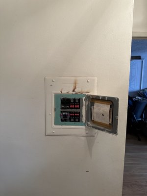 Sub Panel Upgrade - Dangerous and Outdated Subpanel was replaced!
One of the reasons for updating the panel was that the insurance company refused to insure the apartment due to it being on their 'at-risk' list. We're pleased to increase the safety of our clients! Sub Panel Upgrade - Dangerous and Outdated Subpanel was replaced!
One of the reasons for updating the panel was that the insurance company refused to insure the apartment due to it being on their 'at-risk' list. We're pleased to increase the safety of our clients!