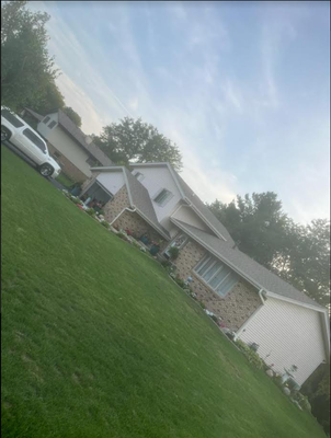 Roofing replacement - For this roof replacement we removed 2 layers of shingles and installed architectural shingle for the homeowner. Roofing replacement - For this roof replacement we removed 2 layers of shingles and installed architectural shingle for the homeowner.