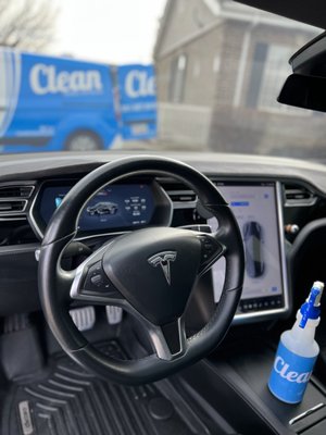 Electric Joy: Tesla Auto Detailing - Yeah, there is no need to worry it is safe to take an electric vehicle, like a Tesla, through a car wash. In this case our Clean pros performed a Hand Wash and wheels and tire shine on this EV beast.
All of the high-voltage components in an electric vehicle are hidden within the body of the car. You wouldn’t let water get into your gas tank when washing a gas vehicle, right? But as car detailing professionals, or should we say, Tesla Detailing professionals, we avoid scrubbing exposed electrical contacts just to be safe. Electric Joy: Tesla Auto Detailing - Yeah, there is no need to worry it is safe to take an electric vehicle, like a Tesla, through a car wash. In this case our Clean pros performed a Hand Wash and wheels and tire shine on this EV beast.
All of the high-voltage components in an electric vehicle are hidden within the body of the car. You wouldn’t let water get into your gas tank when washing a gas vehicle, right? But as car detailing professionals, or should we say, Tesla Detailing professionals, we avoid scrubbing exposed electrical contacts just to be safe.