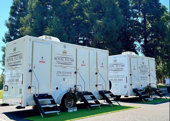 Three-Stall Luxury Restroom Trailer - Our 3-stall restroom trailer is suitable for:
•Guest counts of 50-350 people
•Weddings & receptions
•Festivals & fairs
•Corporate meetings
•Private parties & celebrations
•Charity & community events
Have a unique setup or concern? Contact us to discuss how our unit can fit your needs. Three-Stall Luxury Restroom Trailer - Our 3-stall restroom trailer is suitable for:
•Guest counts of 50-350 people
•Weddings & receptions
•Festivals & fairs
•Corporate meetings
•Private parties & celebrations
•Charity & community events
Have a unique setup or concern? Contact us to discuss how our unit can fit your needs.