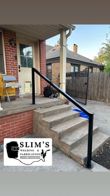 Handrail, April 2026 - Customer didn’t have a handrail to use for their back porch steps, and wanted me to install one. Customer says it’s already come in handy! Handrail, April 2026 - Customer didn’t have a handrail to use for their back porch steps, and wanted me to install one. Customer says it’s already come in handy!