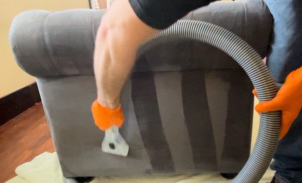 Upholstery cleaning - Cleaning upholstery! Using air movers/fans greatly decrease dry time! Using the proper equipment and chemicals results in elite quality!
