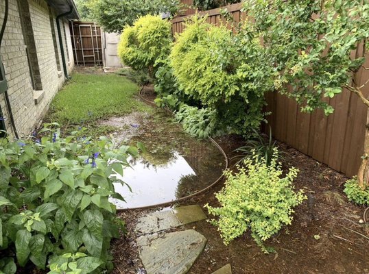 French Drainage in Allen, TX - This French Drainage installation was performed for our client in Allen, TX. The homeowner complained about water that always stays in her backyard after the rain. It killed the grass as well. We were more than happy to help and installed French Drainage system and little bit more… Please take a look how we did it! French Drainage in Allen, TX - This French Drainage installation was performed for our client in Allen, TX. The homeowner complained about water that always stays in her backyard after the rain. It killed the grass as well. We were more than happy to help and installed French Drainage system and little bit more… Please take a look how we did it!