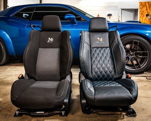 Seating Upgrades & Solutions - Custom Katzkin Leather, Heated & Cooling, Massaging, Lumbar Support - Upgrade your vehicle’s interior with Madison Auto Trim’s complete Seating Solutions, designed for comfort, style, and lasting quality. Choose from custom Katzkin® Leather interiors, heated and cooled seats, massage systems, enhanced lumbar support and more!
Our seating upgrades provide a factory-quality fit with premium materials, guaranteed. Whether you’re looking for added luxury, better comfort, or improved support, our expert installations make every drive more enjoyable and stylish!
Katzkin® Leather Seat Upgrades transform your vehicle’s interior with premium custom fit leather designed for comfort, durability, and style. Leather seating enhances the look and feel of your cabin while providing long lasting protection against wear, spills, and fading. With a wide range of colors, stitching, and design options available, our professionally installed leather interiors deliver a factory-quality finish.
Seat upgrades play a key role in comfort and long term driving enjoyment. Factory seating is often designed to meet basic standards, leaving many drivers without the support or features needed for daily commutes and extended drives. Upgrading your seats with options like improved lumbar support, heating and cooling, massage systems, or premium leather helps reduce fatigue, improve posture, and enhance overall comfort. Professionally installed seat upgrades also improve durability and interior appearance, creating a more comfortable and refined drive. Seating Upgrades & Solutions - Custom Katzkin Leather, Heated & Cooling, Massaging, Lumbar Support - Upgrade your vehicle’s interior with Madison Auto Trim’s complete Seating Solutions, designed for comfort, style, and lasting quality. Choose from custom Katzkin® Leather interiors, heated and cooled seats, massage systems, enhanced lumbar support and more!
Our seating upgrades provide a factory-quality fit with premium materials, guaranteed. Whether you’re looking for added luxury, better comfort, or improved support, our expert installations make every drive more enjoyable and stylish!
Katzkin® Leather Seat Upgrades transform your vehicle’s interior with premium custom fit leather designed for comfort, durability, and style. Leather seating enhances the look and feel of your cabin while providing long lasting protection against wear, spills, and fading. With a wide range of colors, stitching, and design options available, our professionally installed leather interiors deliver a factory-quality finish.
Seat upgrades play a key role in comfort and long term driving enjoyment. Factory seating is often designed to meet basic standards, leaving many drivers without the support or features needed for daily commutes and extended drives. Upgrading your seats with options like improved lumbar support, heating and cooling, massage systems, or premium leather helps reduce fatigue, improve posture, and enhance overall comfort. Professionally installed seat upgrades also improve durability and interior appearance, creating a more comfortable and refined drive.