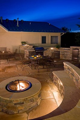 Fire Pits Design & Installation - These fire pit installations will be the highlight of these homeowners back yard. Creating a space where families can spend quality time together outdoors and tell those scary campfire stories. There's no doubt this design will make your mother-in-law jealous. Fire Pits Design & Installation - These fire pit installations will be the highlight of these homeowners back yard. Creating a space where families can spend quality time together outdoors and tell those scary campfire stories. There's no doubt this design will make your mother-in-law jealous.