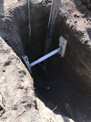 Sewer Line Replacement Bonsall, California - We installed a new sewer line for a residential customer in Bonsall, California. Their sewer line was backing up due to tree roots in the sewer line. We performed a camera inspection and found the intrusions in the sewer line and replaced the sewer line with minimal disruption to the property.We also replaced stamp concrete using a great sub. Sewer Line Replacement Bonsall, California - We installed a new sewer line for a residential customer in Bonsall, California. Their sewer line was backing up due to tree roots in the sewer line. We performed a camera inspection and found the intrusions in the sewer line and replaced the sewer line with minimal disruption to the property.We also replaced stamp concrete using a great sub.