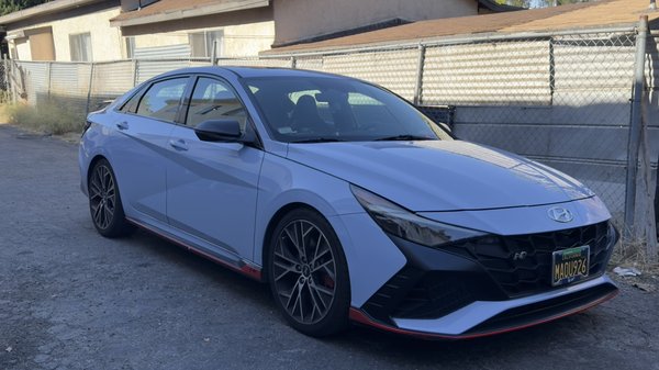 2022 Hyundai Elantra N - This Installation Consisted Of 20% Ceramic Film All Around With A 50% Ceramic Front Windshield