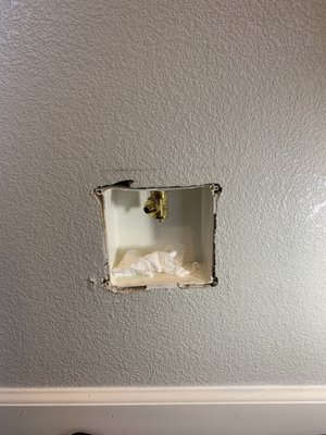 Ice maker shut-off valve replacement. - Replacement of ice maker/washer machine shut-off valve it’s not the same as the replacement of under sink shut-off valve. In this case, we need to open the wall and weld the pipe inside the wall. Ice maker shut-off valve replacement. - Replacement of ice maker/washer machine shut-off valve it’s not the same as the replacement of under sink shut-off valve. In this case, we need to open the wall and weld the pipe inside the wall.