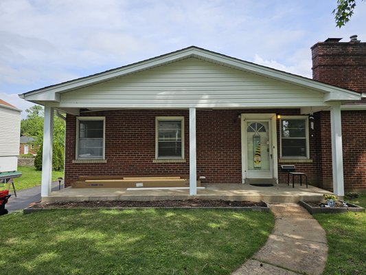 New install - The homeowners just bought their first house and wanted to update the outside, so we installed some new siding and fascia for a fresh new look.