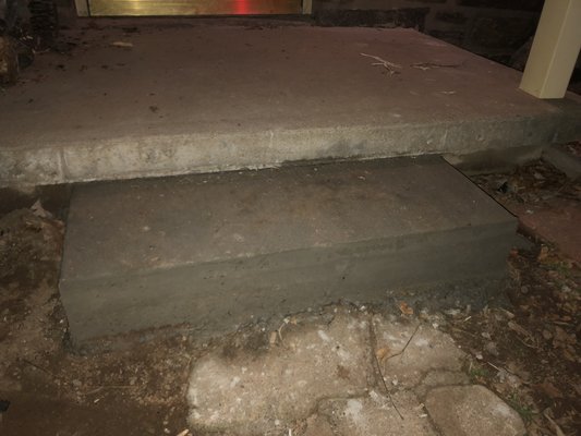 Adding a step to porch - Customer had a porch with a drop off that was less than convenient. This took less than a day Adding a step to porch - Customer had a porch with a drop off that was less than convenient. This took less than a day