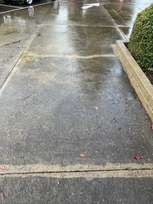 Pressure washing Albany - The concrete around this whole building was done, it took about 2 days to complete, the concrete here hasn't been done in a long time that is why it looks so different Pressure washing Albany - The concrete around this whole building was done, it took about 2 days to complete, the concrete here hasn't been done in a long time that is why it looks so different
