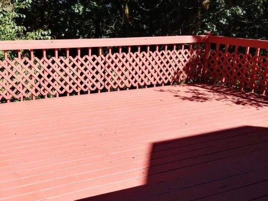 Deck Repair & Refinish - We do interior and exterior painting, power washing, deck painting, sealing, staining, driveway cleaning, and gutter cleaning. Call for a quote.