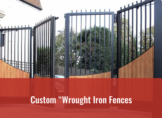 Custom "Wrought Iron Fences" - Enhance your property's beauty and security with our custom wrought-iron fences. Each piece is handcrafted to match your unique vision—from classic elegance to modern designs. Our fences offer long-lasting durability and elevate your residential or commercial property's curb appeal. Custom "Wrought Iron Fences" - Enhance your property's beauty and security with our custom wrought-iron fences. Each piece is handcrafted to match your unique vision—from classic elegance to modern designs. Our fences offer long-lasting durability and elevate your residential or commercial property's curb appeal.