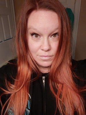 Hair color with Eufora - After gently removing the black from her ends I did a balayage and then a color melt to have the ends brighter with depth at the roots.
