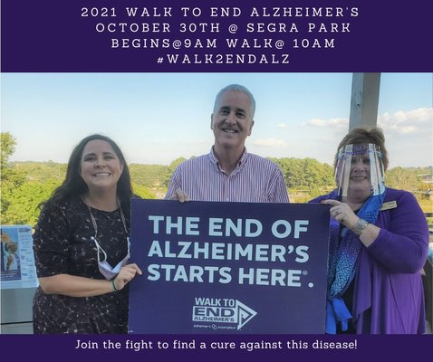 Alzheimer's Walk 2021 - This was the Kick Off meeting to help bring awareness to the 2021 Walk to Find a Cure Alzheimer's Walk 2021 - This was the Kick Off meeting to help bring awareness to the 2021 Walk to Find a Cure
