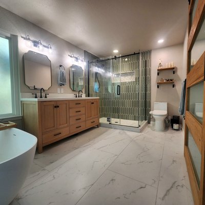 Bathroom Remodel - 🛁 Breathe New Life Into Your Bathroom with a Custom Remodel
Is your bathroom outdated, cramped, or simply not meeting your needs? Transform your space into a luxurious, functional, and modern bathroom with our expert bathroom remodeling services. Whether you're looking for a spa-like retreat, a sleek contemporary design, or a timeless traditional upgrade, we bring your vision to life with precision, creativity, and craftsmanship.
🔨 Full-Service Bathroom Renovation from Start to Finish
We handle every phase of your bathroom renovation—from design consultation and demolition to plumbing, electrical, tile installation, and finishing touches. Our team of licensed professionals ensures your project is completed on time, on budget, and with exceptional attention to detail.
✨ Our Bathroom Remodeling Services Include:
- Custom tile work: From subway tile to intricate mosaics, we create stunning backsplashes and shower surrounds.
- Walk-in showers & frameless glass enclosures: Sleek, modern, and easy to maintain.
- Freestanding tubs & soaking tubs: Add elegance and relaxation to your space.
- Vanity upgrades: Floating vanities, double sinks, quartz or granite countertops, and custom cabinetry.
- Smart storage solutions: Maximize space with built-in shelving, recessed niches, and hidden compartments.
- Lighting design: LED mirrors, under-cabinet lighting, dimmable fixtures, and natural light enhancements.
- Flooring installation: Waterproof luxury vinyl plank, ceramic, porcelain, or heated tile floors.
- Water-efficient fixtures: Eco-friendly toilets, faucets, and showerheads that save water and reduce utility bills.
- Aging-in-place features: Grab bars, curbless showers, and non-slip flooring for safety and accessibility.
🧰 Why Choose Us?
- Licensed & insured contractors with years of experience in residential remodeling
- Free in-home consultations and transparent, detailed estimates
- 3D design renderings to visualize your new bathroom before construction begins
- Premium materials from trusted brands like Kohler, Delta, Moen, and Schluter
- Clean, respectful crews who treat your home like their own
- Warrantied workmanship and satisfaction guaranteed
🏡 Perfect for Every Home & Budget
Whether you're upgrading a master bathroom, guest bath, or powder room, we tailor each remodel to your space, style, and budget. From affordable bathroom makeovers to high-end custom renovations, we deliver results that increase your home’s value and enhance your daily life.
📈 Add Value to Your Home
A professionally remodeled bathroom is one of the best investments you can make. It not only improves your comfort and lifestyle but also boosts your home’s resale value. Buyers love updated bathrooms with modern finishes, efficient layouts, and smart features.
💬 What Our Clients Say
“They turned our outdated bathroom into a modern oasis. The team was professional, clean, and finished ahead of schedule!”
— Sarah M., Homeowner
“From the design phase to the final walkthrough, everything was seamless. Highly recommend for any bathroom remodel!”
— James R., Real Estate Investor
📞 Ready to Get Started?
Let’s create a bathroom that reflects your style and meets your needs. Contact us today for a free estimate and discover why we’re the trusted choice for bathroom remodeling near you. Bathroom Remodel - 🛁 Breathe New Life Into Your Bathroom with a Custom Remodel
Is your bathroom outdated, cramped, or simply not meeting your needs? Transform your space into a luxurious, functional, and modern bathroom with our expert bathroom remodeling services. Whether you're looking for a spa-like retreat, a sleek contemporary design, or a timeless traditional upgrade, we bring your vision to life with precision, creativity, and craftsmanship.
🔨 Full-Service Bathroom Renovation from Start to Finish
We handle every phase of your bathroom renovation—from design consultation and demolition to plumbing, electrical, tile installation, and finishing touches. Our team of licensed professionals ensures your project is completed on time, on budget, and with exceptional attention to detail.
✨ Our Bathroom Remodeling Services Include:
- Custom tile work: From subway tile to intricate mosaics, we create stunning backsplashes and shower surrounds.
- Walk-in showers & frameless glass enclosures: Sleek, modern, and easy to maintain.
- Freestanding tubs & soaking tubs: Add elegance and relaxation to your space.
- Vanity upgrades: Floating vanities, double sinks, quartz or granite countertops, and custom cabinetry.
- Smart storage solutions: Maximize space with built-in shelving, recessed niches, and hidden compartments.
- Lighting design: LED mirrors, under-cabinet lighting, dimmable fixtures, and natural light enhancements.
- Flooring installation: Waterproof luxury vinyl plank, ceramic, porcelain, or heated tile floors.
- Water-efficient fixtures: Eco-friendly toilets, faucets, and showerheads that save water and reduce utility bills.
- Aging-in-place features: Grab bars, curbless showers, and non-slip flooring for safety and accessibility.
🧰 Why Choose Us?
- Licensed & insured contractors with years of experience in residential remodeling
- Free in-home consultations and transparent, detailed estimates
- 3D design renderings to visualize your new bathroom before construction begins
- Premium materials from trusted brands like Kohler, Delta, Moen, and Schluter
- Clean, respectful crews who treat your home like their own
- Warrantied workmanship and satisfaction guaranteed
🏡 Perfect for Every Home & Budget
Whether you're upgrading a master bathroom, guest bath, or powder room, we tailor each remodel to your space, style, and budget. From affordable bathroom makeovers to high-end custom renovations, we deliver results that increase your home’s value and enhance your daily life.
📈 Add Value to Your Home
A professionally remodeled bathroom is one of the best investments you can make. It not only improves your comfort and lifestyle but also boosts your home’s resale value. Buyers love updated bathrooms with modern finishes, efficient layouts, and smart features.
💬 What Our Clients Say
“They turned our outdated bathroom into a modern oasis. The team was professional, clean, and finished ahead of schedule!”
— Sarah M., Homeowner
“From the design phase to the final walkthrough, everything was seamless. Highly recommend for any bathroom remodel!”
— James R., Real Estate Investor
📞 Ready to Get Started?
Let’s create a bathroom that reflects your style and meets your needs. Contact us today for a free estimate and discover why we’re the trusted choice for bathroom remodeling near you.
