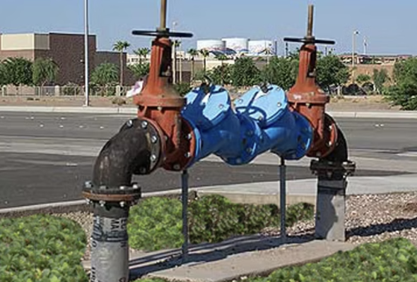 Certified Backflow Installation, Inspection and Repair - To protect health, state drinking water rules require public water systems to develop and implement Cross-Connection Control (CCC) programs. Under these programs, some water system customers (property owners) may have to install backflow prevention assemblies. Backflow assemblies must be tested by a certified backflow assembly tester to make sure they work properly. See below for useful CCC information.
Backflow is the undesirable reversal of the flow of non-potable water or other substances through a cross-connection and into the piping of a public water system or consumer's potable water system. This can render the public water supply undrinkable. Themechanism for preventing cross-connection is a backflow preventer assembly, which provides a physical barrier to backflow. The principal types of backflow preventer are the reduced-pressure principle assembly, the pressure vacuum breaker assembly and the double check valve assembly. A secondary type of mechanical backflow preventer is the residential dual check valve. Certified Backflow Installation, Inspection and Repair - To protect health, state drinking water rules require public water systems to develop and implement Cross-Connection Control (CCC) programs. Under these programs, some water system customers (property owners) may have to install backflow prevention assemblies. Backflow assemblies must be tested by a certified backflow assembly tester to make sure they work properly. See below for useful CCC information.
Backflow is the undesirable reversal of the flow of non-potable water or other substances through a cross-connection and into the piping of a public water system or consumer's potable water system. This can render the public water supply undrinkable. Themechanism for preventing cross-connection is a backflow preventer assembly, which provides a physical barrier to backflow. The principal types of backflow preventer are the reduced-pressure principle assembly, the pressure vacuum breaker assembly and the double check valve assembly. A secondary type of mechanical backflow preventer is the residential dual check valve.